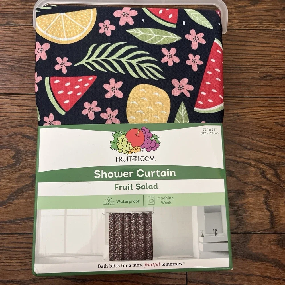 Shower Curtain  Fruit of the Loom Fruit Salad JCPenney Water Proof